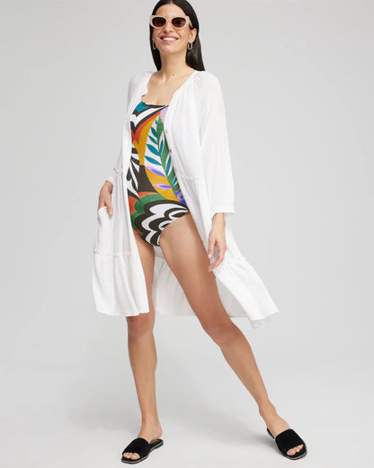 Chico's Hot Sale - Button Front Swim Coverup Alabaster