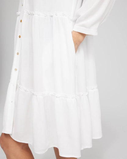 Chico's Hot Sale - Button Front Swim Coverup Alabaster