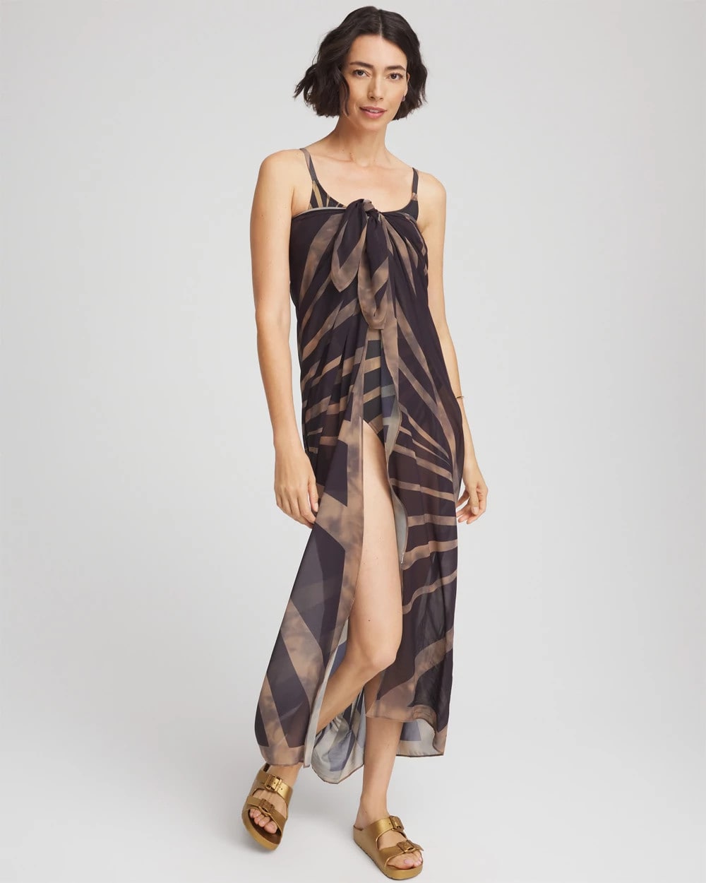 Chico's Trusted - Gottex Desert Queen Pareo Black/Brown