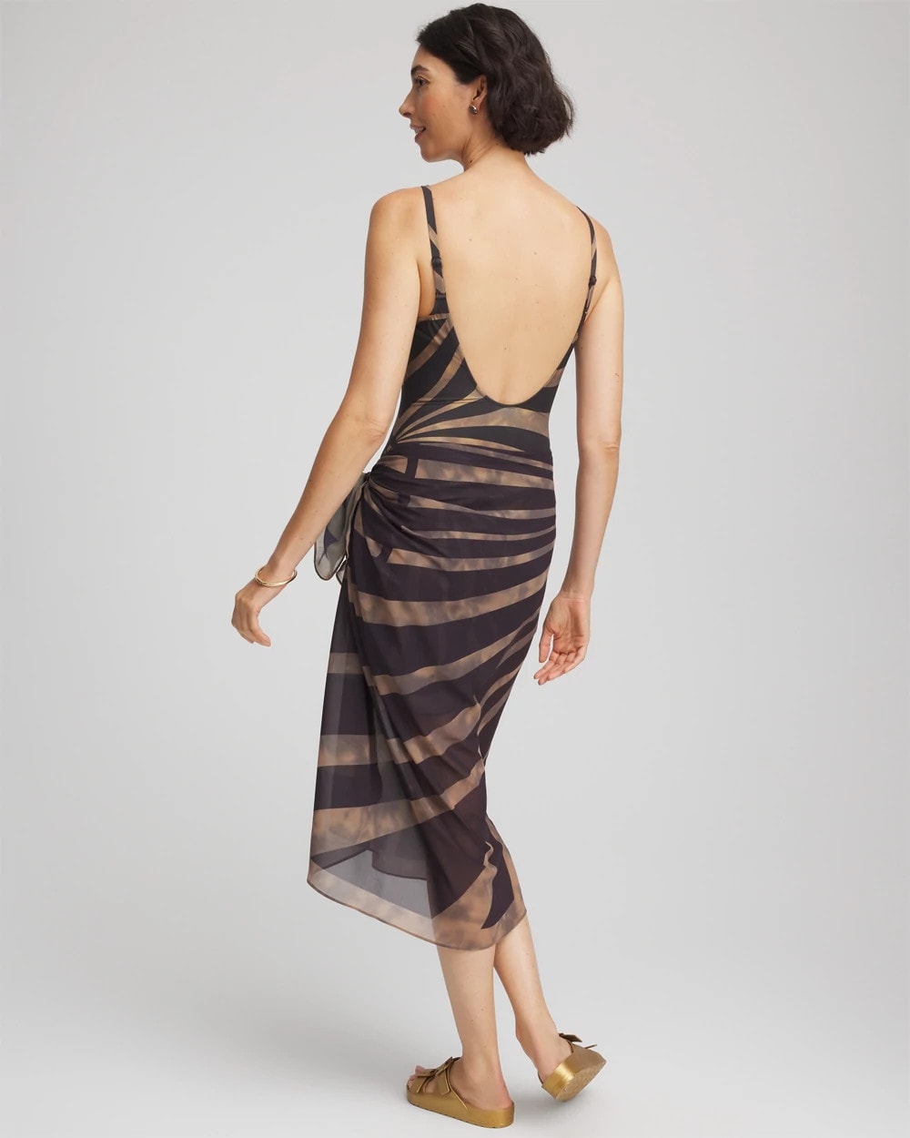 Chico's Trusted - Gottex Desert Queen Pareo Black/Brown