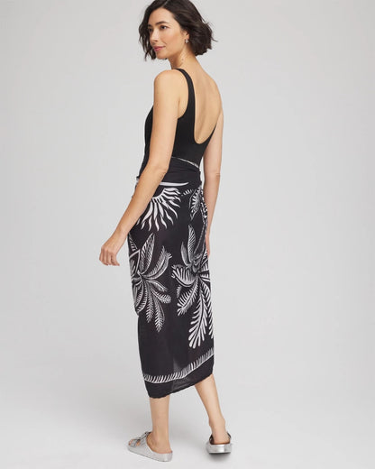 Chico's Discount - Magicsuit® Hearts of Palm Pareo Black/Multi