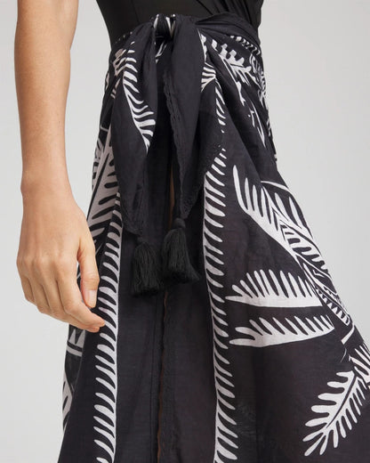 Chico's Discount - Magicsuit® Hearts of Palm Pareo Black/Multi