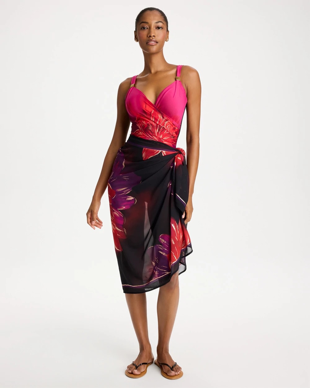 Chico's Everyday - Miraclesuit® Petali Rosa Siren One Piece Black/Multi