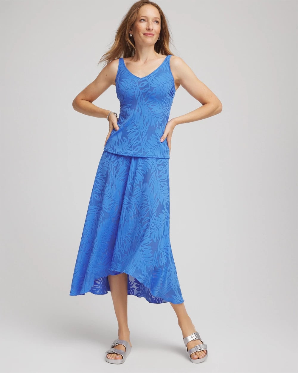 Chico's Quality - Gottex Skyfall Lace Long Skirt Light Blue