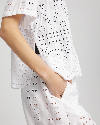 Chico's New - Swimsuit Cover-Up Short and Shirt Set Alabaster