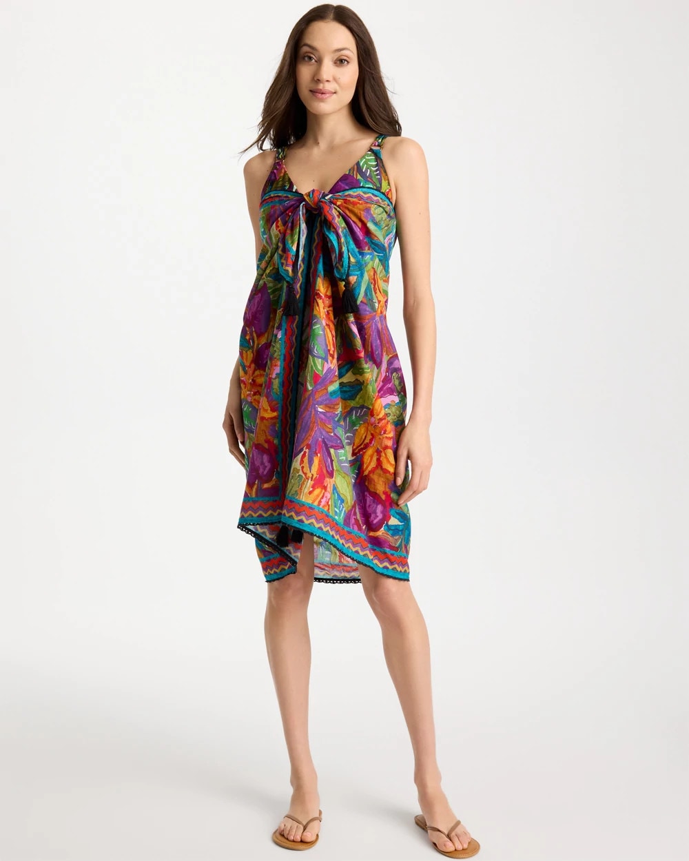 Chico's Best Seller - Magicsuit® Cactus Flower Pareo Multi Print