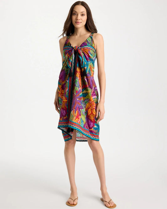 Chico's Best Seller - Magicsuit® Cactus Flower Pareo Multi Print