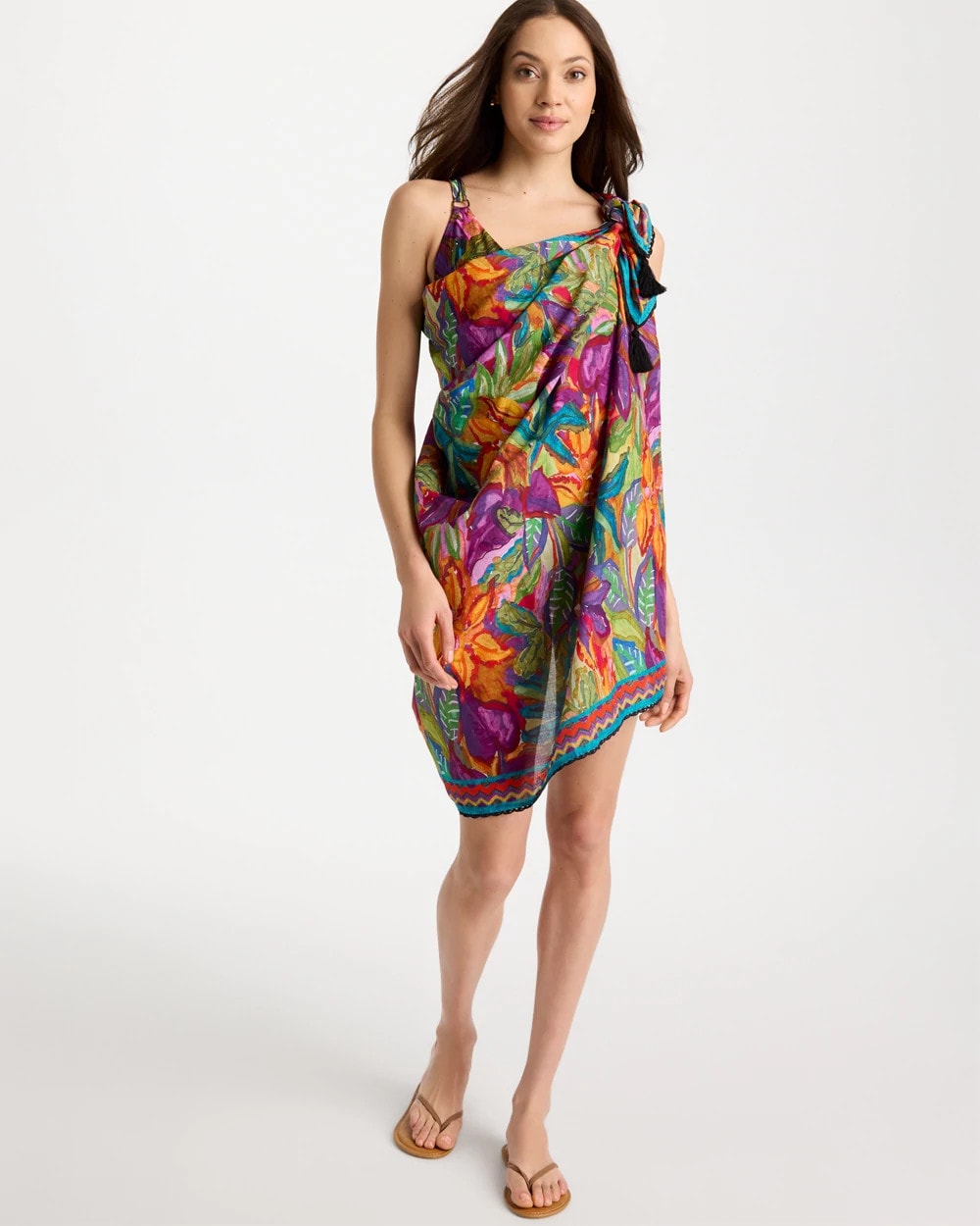 Chico's Best Seller - Magicsuit® Cactus Flower Pareo Multi Print