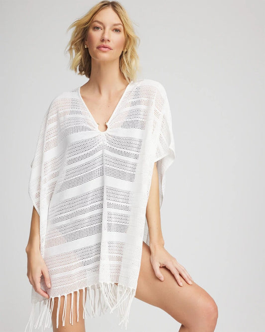 Chico's Best Price - Sweater Swim Cover-Up Alabaster