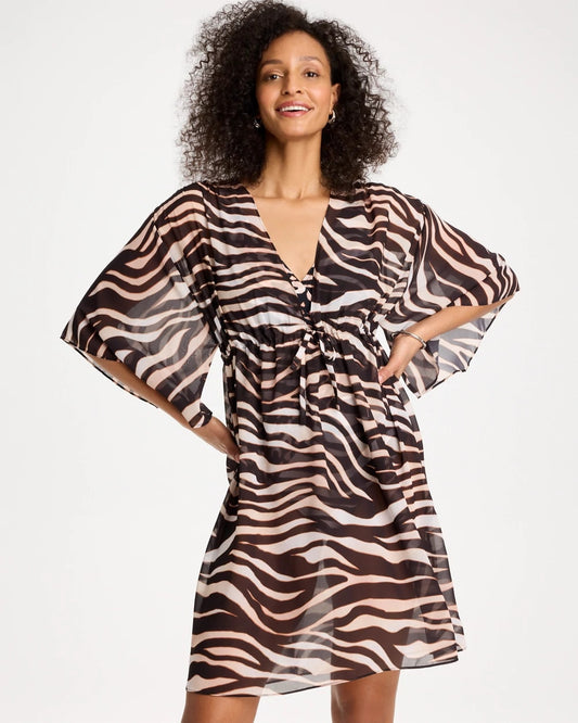 Chico's Special Offer - Gottex Nambiti V-Neck Cover-Up Safari