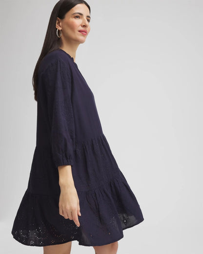 Chico's Hot Sale - Embroidered Eyelet Coverup Classic Navy