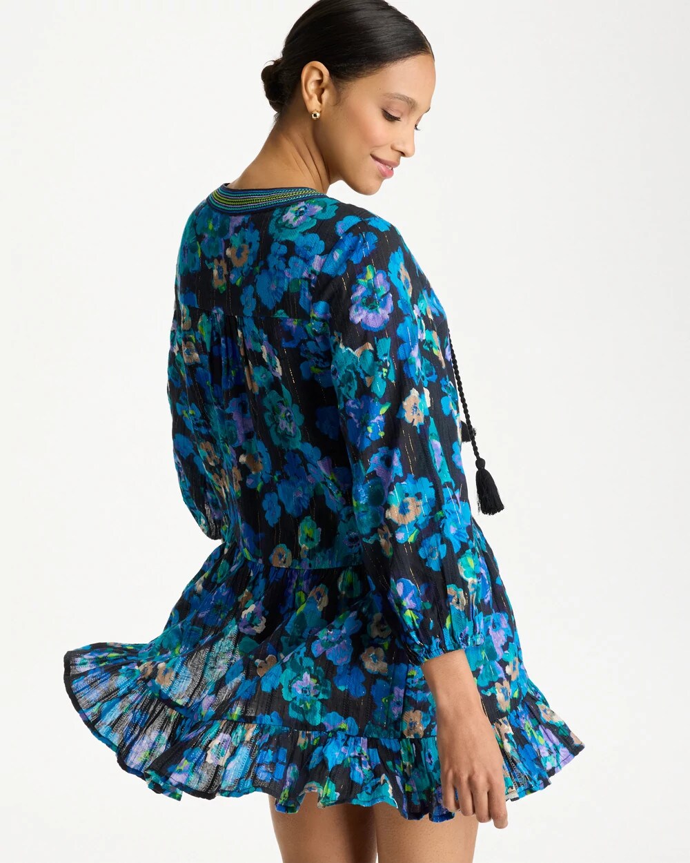 Chico's Recommended - Secret Garden Beach Dress Black/Multi