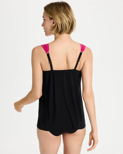 Chico's New - Miraclesuit® Petali Rosa Dazzle Tankini Black/Multi