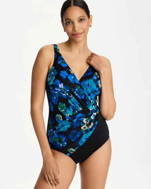 Chico's Quality - Secret Garden Oceanus One Piece Black/Multi
