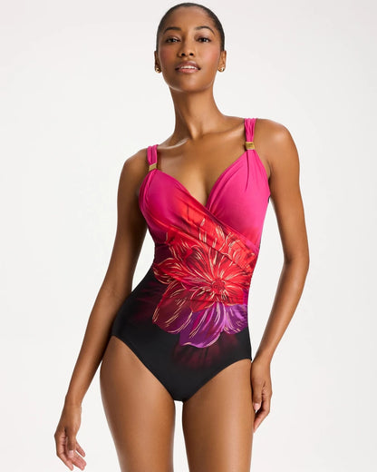 Chico's Popular - Miraclesuit® Petali Rosa Pareo Black/Multi