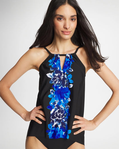 Chico's Great Value - Miraclesuit® Ombra Fiore Tankini Black/Multi