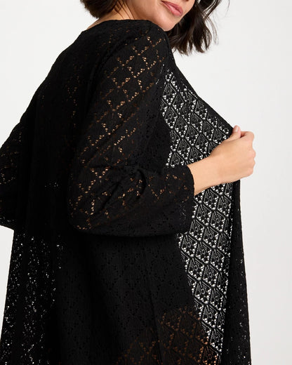 Chico's Discount - Long Knit Swim Cover-Up Black