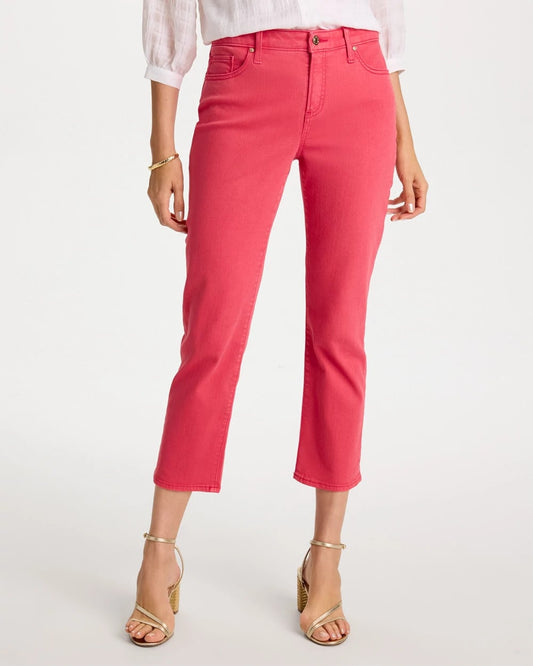 Chico's Everyday - Girlfriend Roll Cuff Crop Jeans Hot Honeysuckle