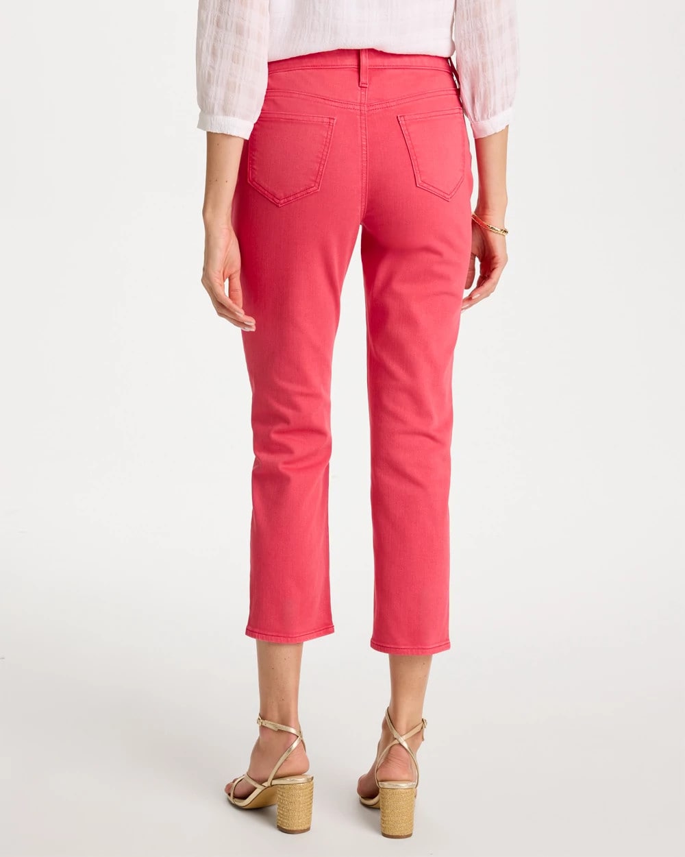 Chico's Everyday - Girlfriend Roll Cuff Crop Jeans Hot Honeysuckle