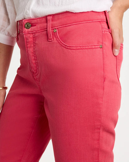 Chico's Everyday - Girlfriend Roll Cuff Crop Jeans Hot Honeysuckle
