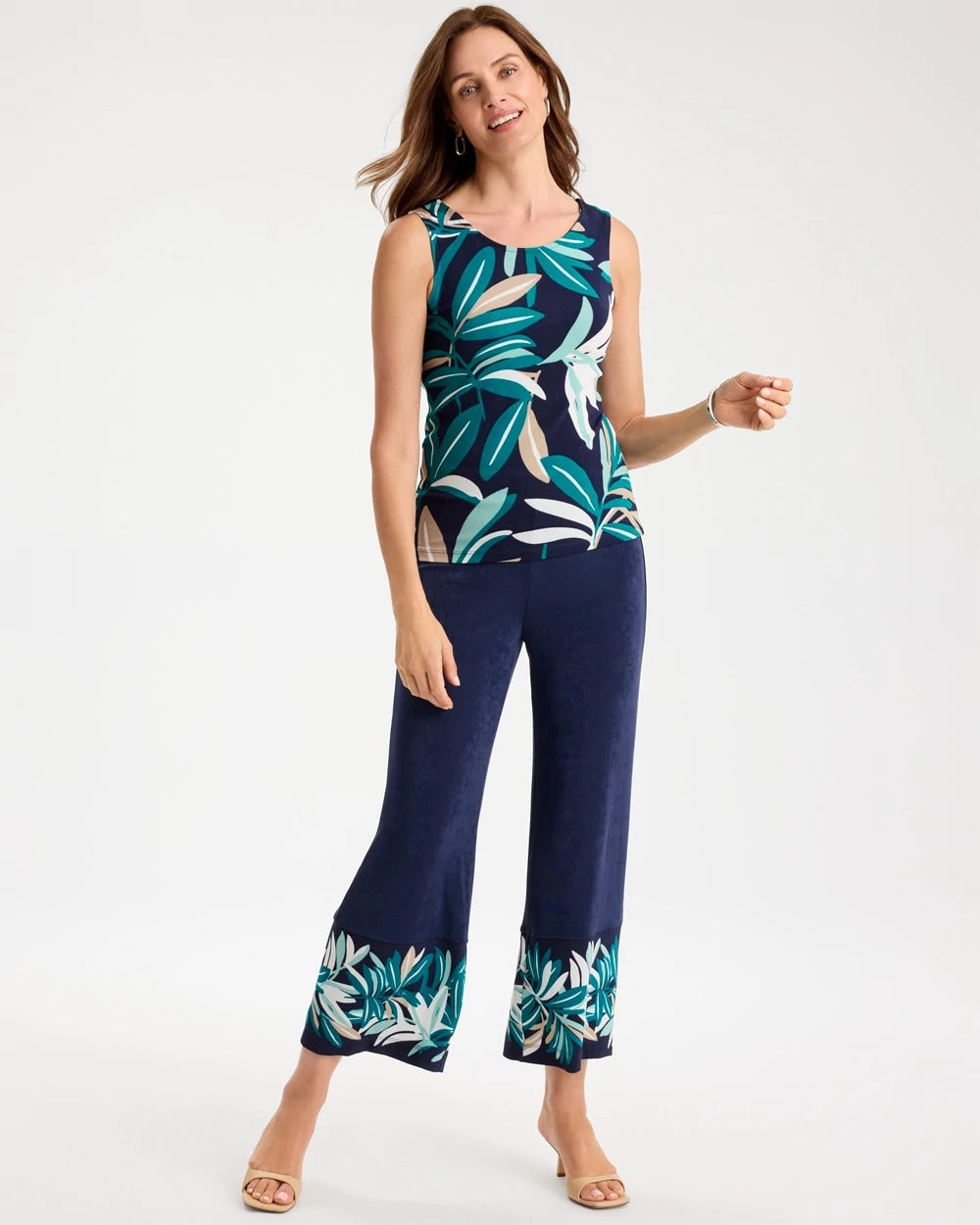 Chico's Signature - Travelers™ Palm Convertible Tank Kings Navy