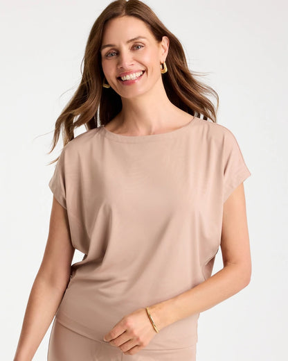 Chico's Latest - Travelers™ Palm Embossed Knit Top Mocha Mousse
