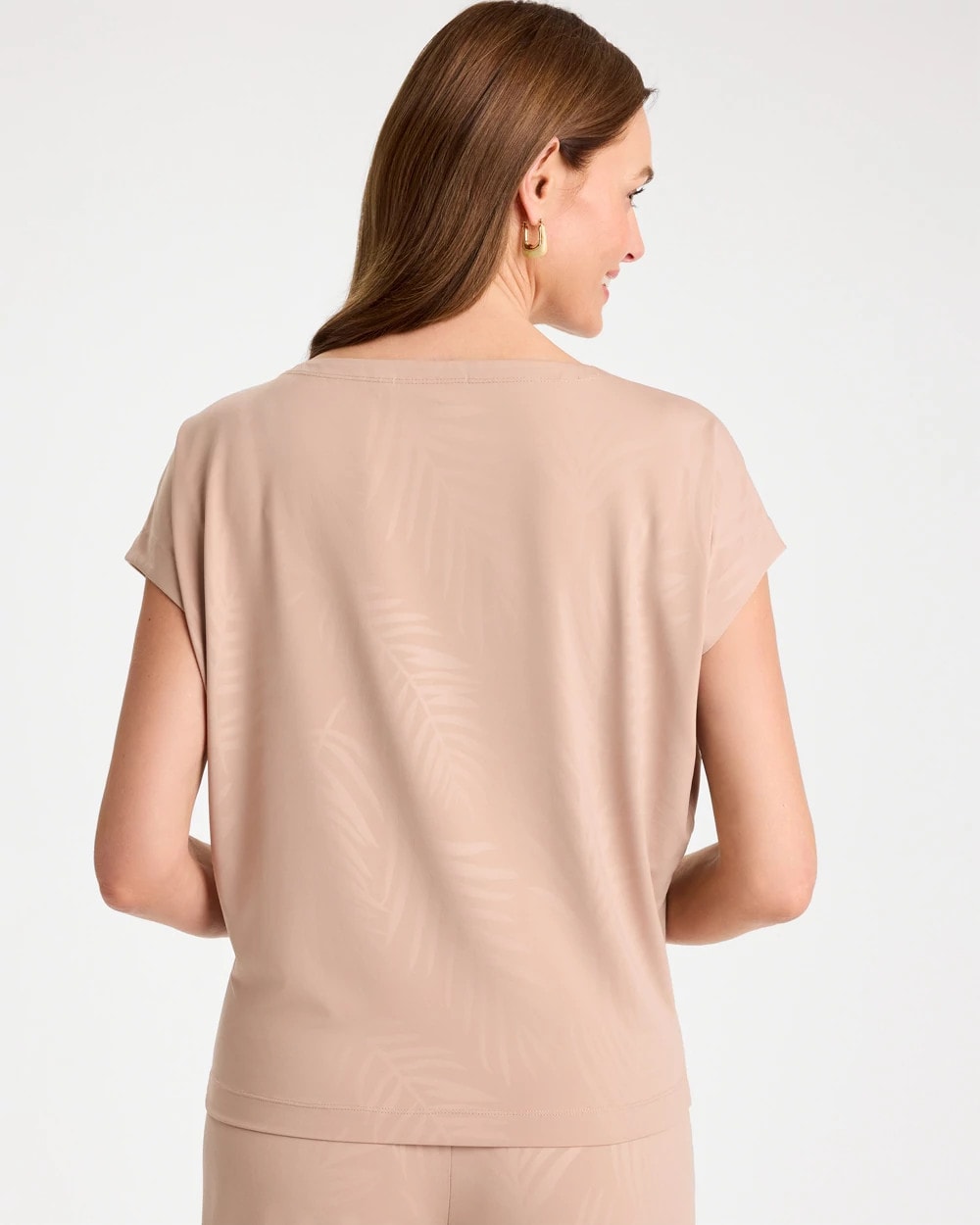 Chico's Latest - Travelers™ Palm Embossed Knit Top Mocha Mousse