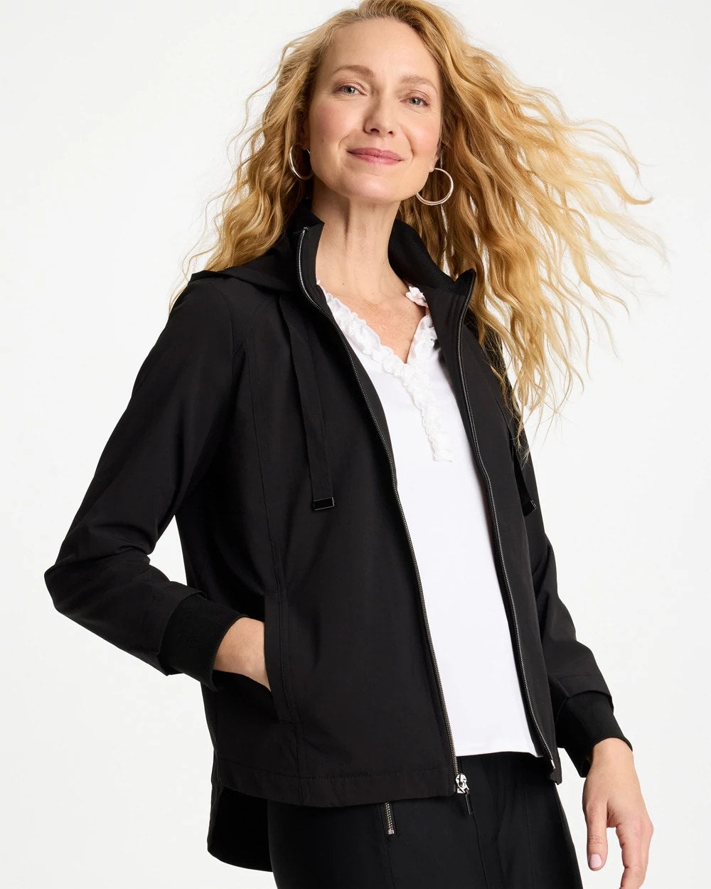 Chico's Sale - Zenergy® UPF Rib Mix Jacket Black