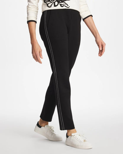 Chico's Top Pick - Zenergy® Double-Knit Pick Stitch Ankle Pants Black