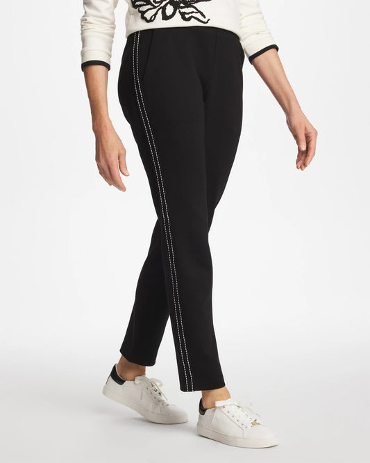 Chico's Top Pick - Zenergy® Double-Knit Pick Stitch Ankle Pants Black