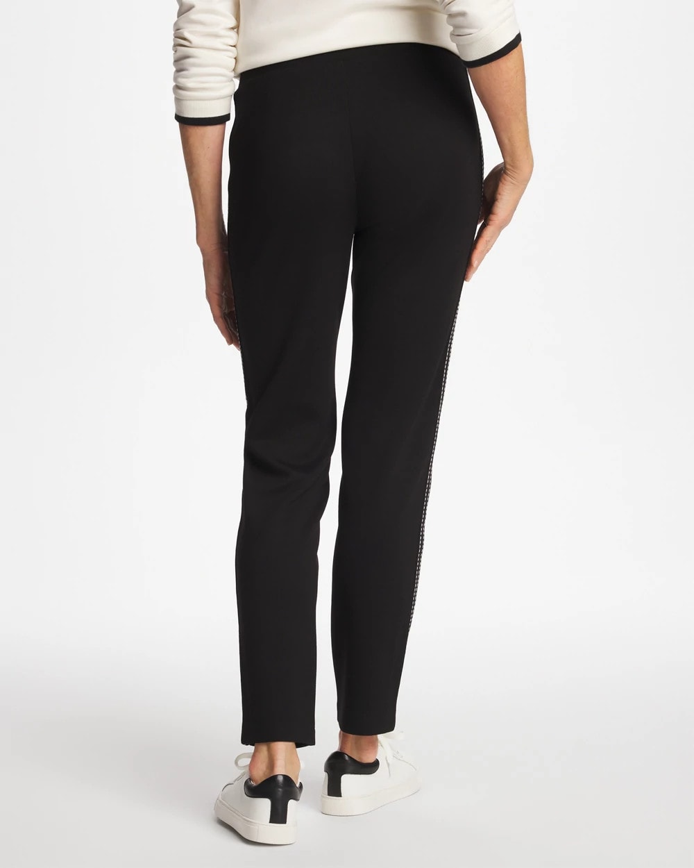 Chico's Top Pick - Zenergy® Double-Knit Pick Stitch Ankle Pants Black