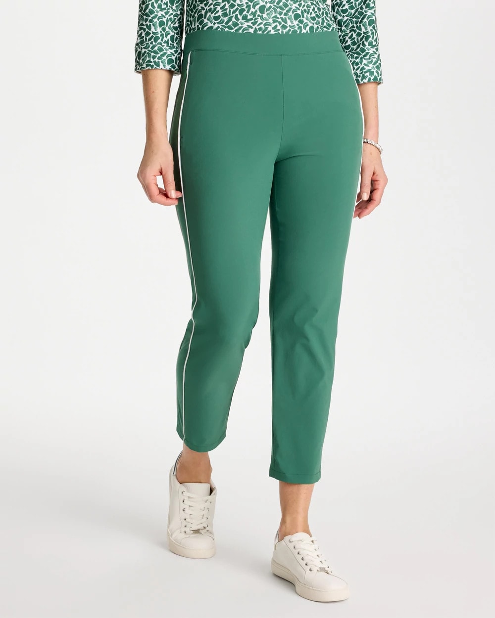 Chico's Classic - Zenergy® UPF Side Piping Ankle Pants Water Lily Green