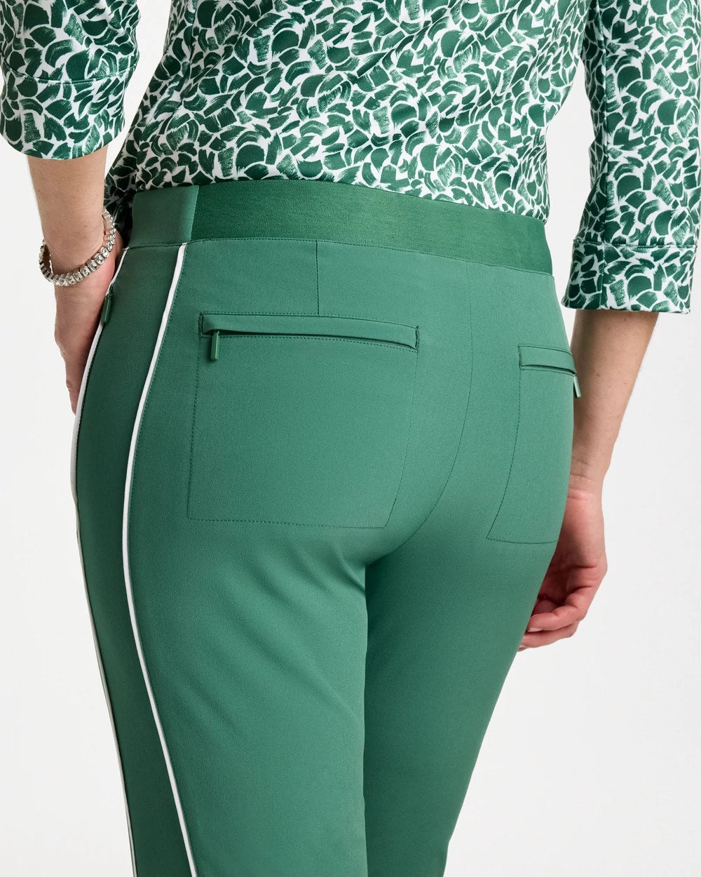 Chico's Classic - Zenergy® UPF Side Piping Ankle Pants Water Lily Green