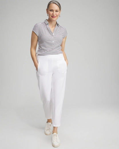 Chico's Featured - Zenergy® UPF Ribbed Side Ankle Pants Alabaster