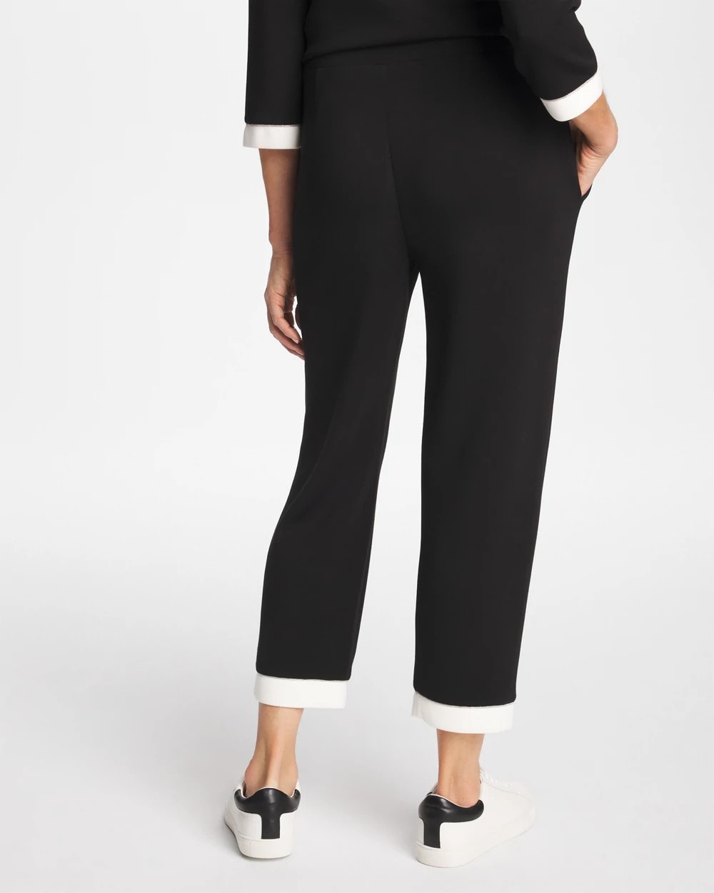 Chico's Best Seller - Zenergy® Soft Caviar Bead Contrast Pants Black