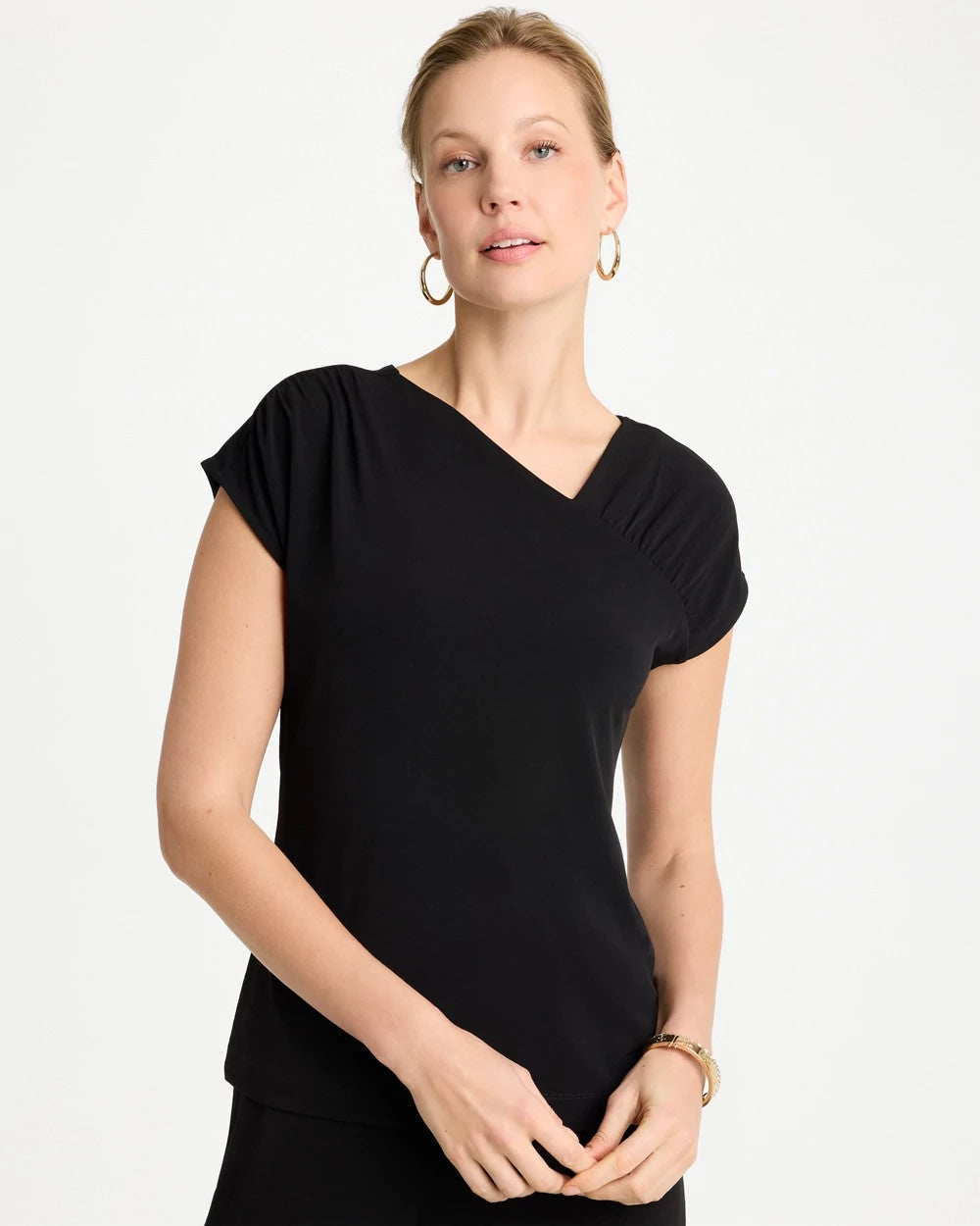 Chico's Everyday - Travelers™ Knit Asymmetrical Top Black