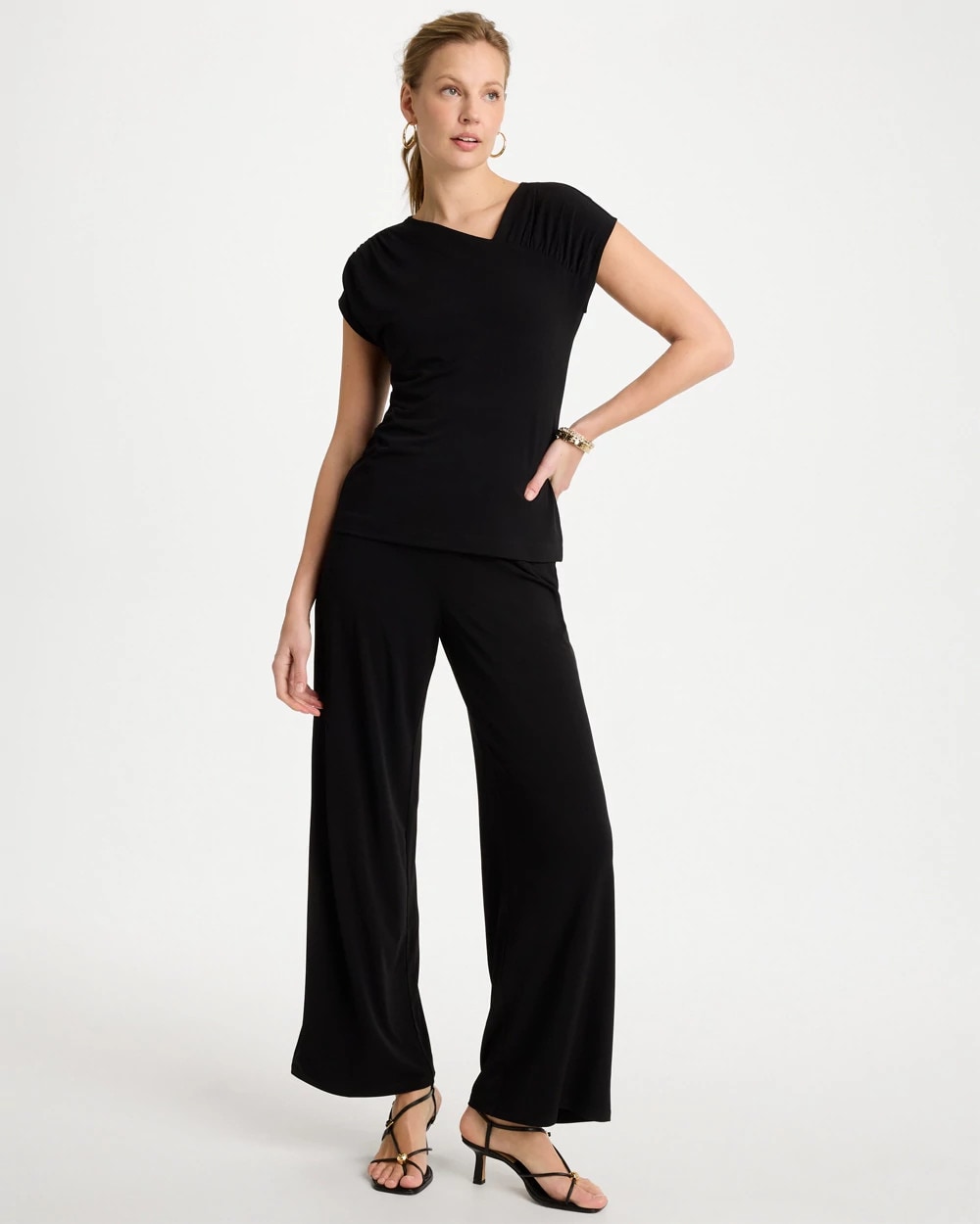 Chico's Everyday - Travelers™ Knit Asymmetrical Top Black