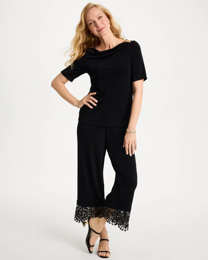 Chico's Premium - Travelers™ Jewelry Detail Top Travelers Black