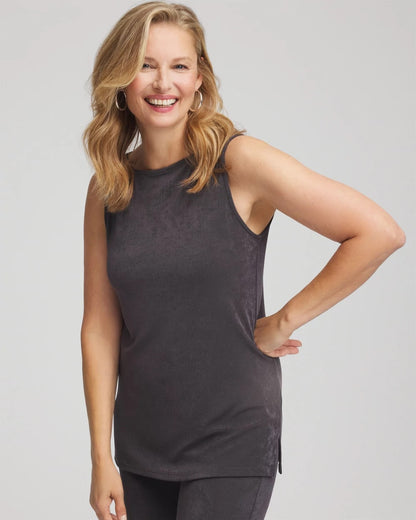 Chico's Value - Travelers™ Classic Side-Slit Tank Serene Gray