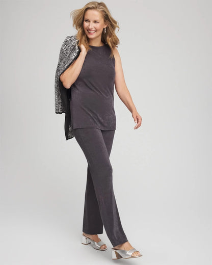 Chico's Value - Travelers™ Classic Side-Slit Tank Serene Gray