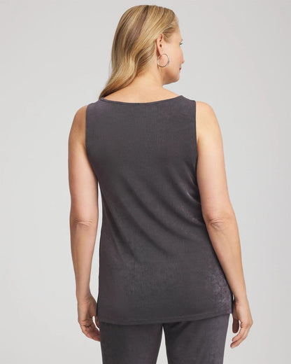 Chico's Value - Travelers™ Classic Side-Slit Tank Serene Gray