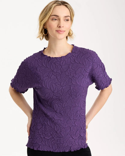 Chico's Deals - Travelers™ Embossed Pullover Top Rich Amethyst