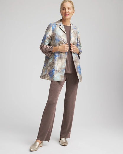 Chico's Smart Buy - Travelers™ Collection Watercolor Jacquard Jacket Walnut