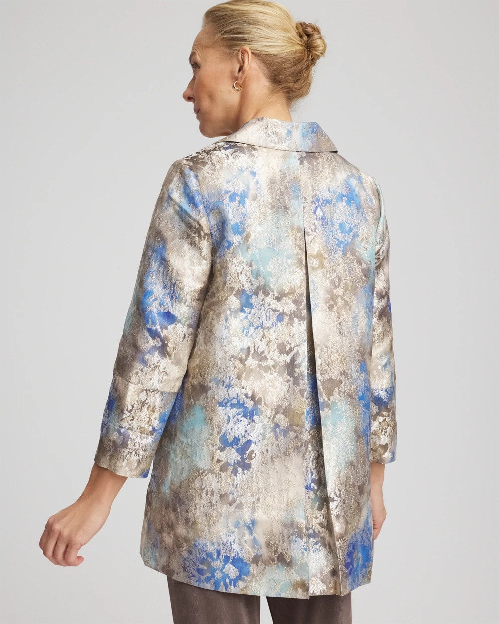Chico's Smart Buy - Travelers™ Collection Watercolor Jacquard Jacket Walnut