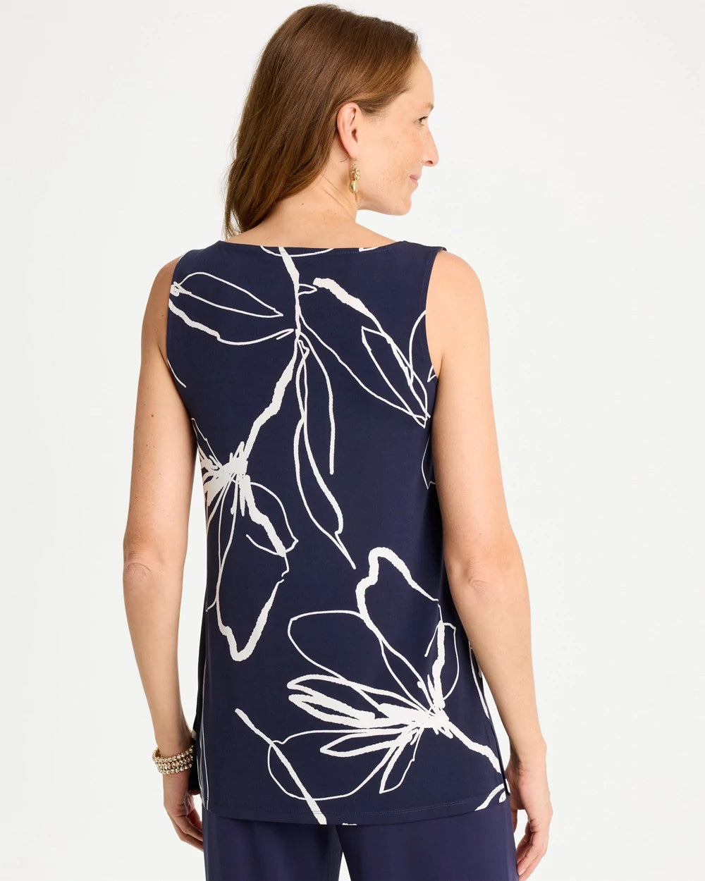 Chico's Best Price - Travelers™ Knit Botanical Jeweled Tunic Passport Blue