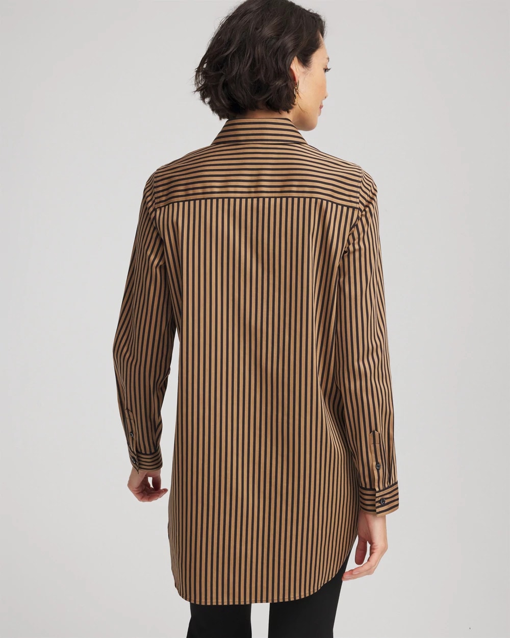 Chico's Quality - No Iron™ Slimming Imperial Stripe Tunic Black