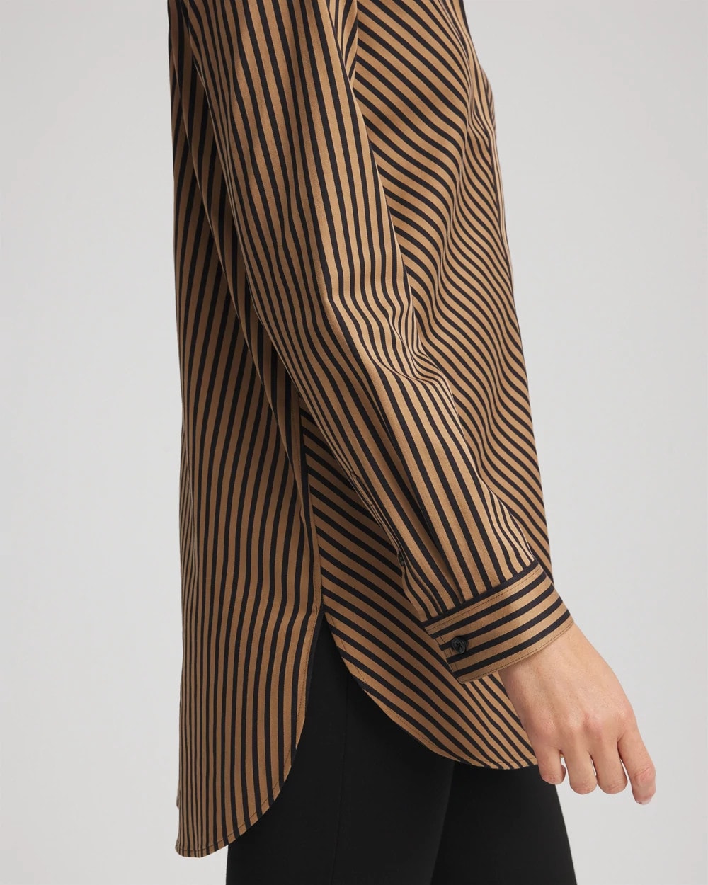 Chico's Quality - No Iron™ Slimming Imperial Stripe Tunic Black