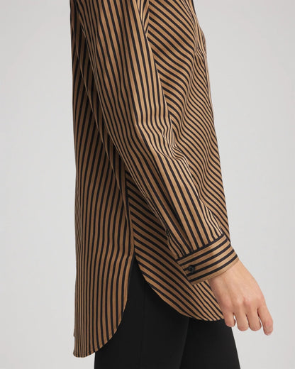 Chico's Quality - No Iron™ Slimming Imperial Stripe Tunic Black