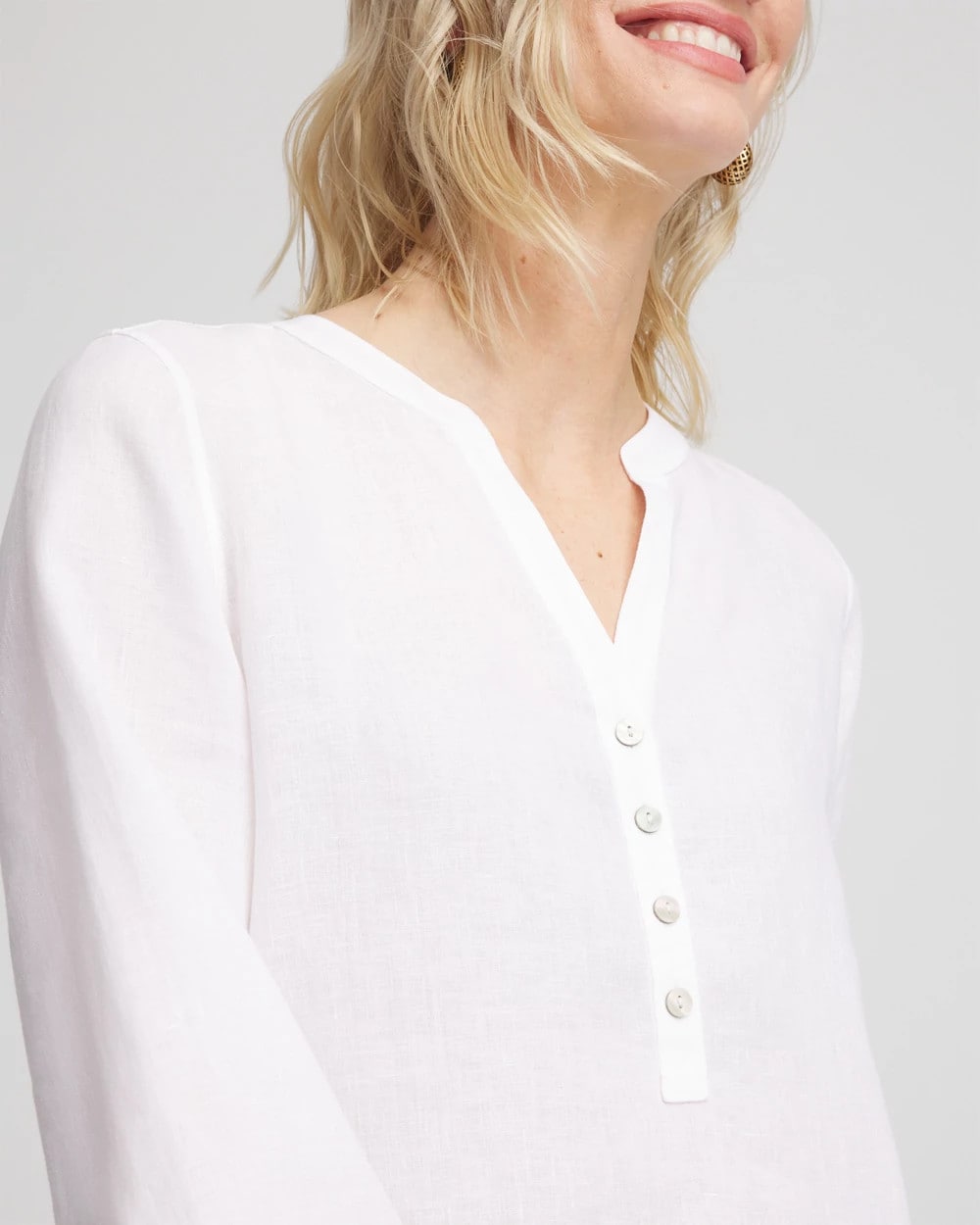 Chico's Value - No Iron™ Linen Tunic Optic White