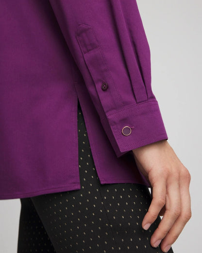 Chico's Essential - No Iron™ Novelty Button Tunic Purple Royale